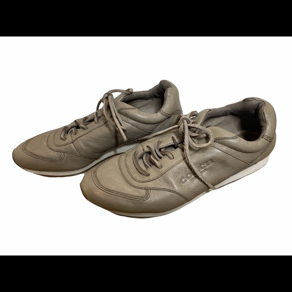 🤎Coach RaeAnn Slate Taupe Tennis Shoes 100% Leather.Rawhide Laces. - Picture 6 of 7